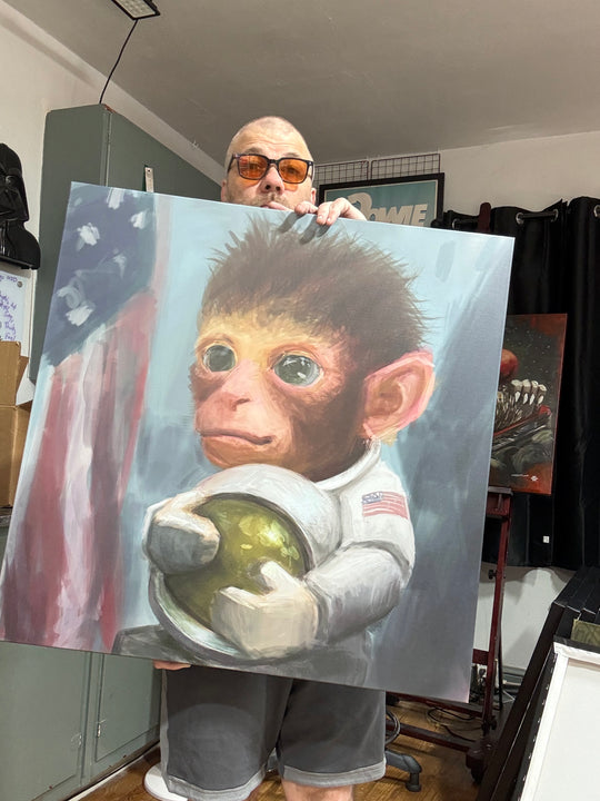 Space Monkey | 30X30 Gallery Wrap